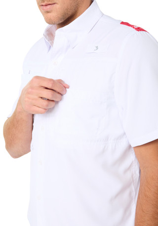 Thumbnail 4: REEL LEGENDS Reel Legends Mens Woven Saltwater Florida Flag Shirt 