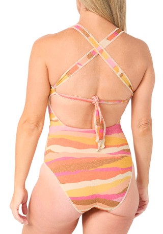 Thumbnail 2: Becca Becca Womens Canyon Sunset Corset One Piece Swimsuit 