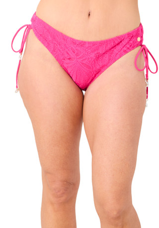 Thumbnail 1: Cece Cece Womens Textured Side Tie Swim Brief Bottoms 