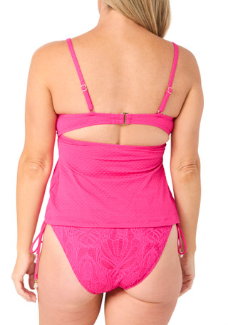 Thumbnail 2: Cece Cece Womens Solid Textured Tankini Top 
