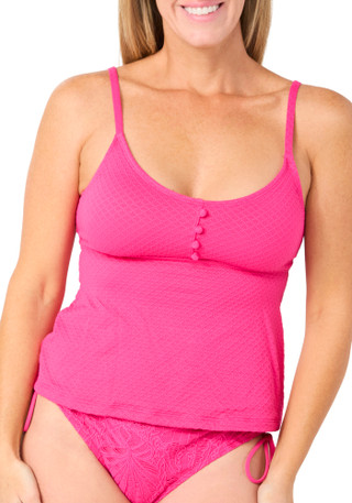 Thumbnail 1: Cece Cece Womens Solid Textured Tankini Top 
