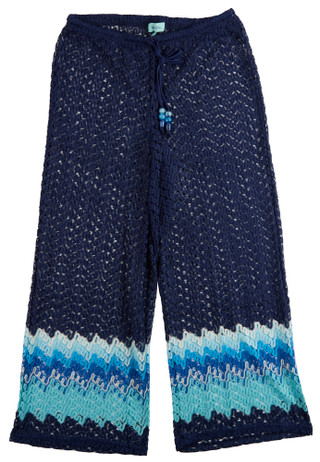 Thumbnail 1: ARUBA BLUE Aruba Blue Womens Chevron Pants Cover Up 