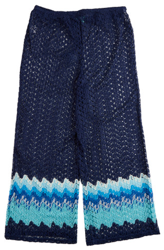Thumbnail 3: ARUBA BLUE Aruba Blue Womens Chevron Pants Cover Up 