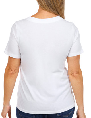 Thumbnail 4: Coral Bay Coral Bay Womens Short Sleeve Embellished Flamingo Top 