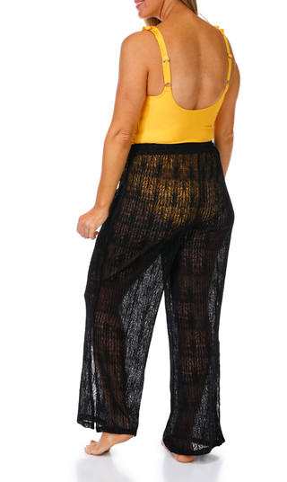 Thumbnail 4: ARUBA BLUE Aruba Blue Womens Split Hem Pants Cover Up 
