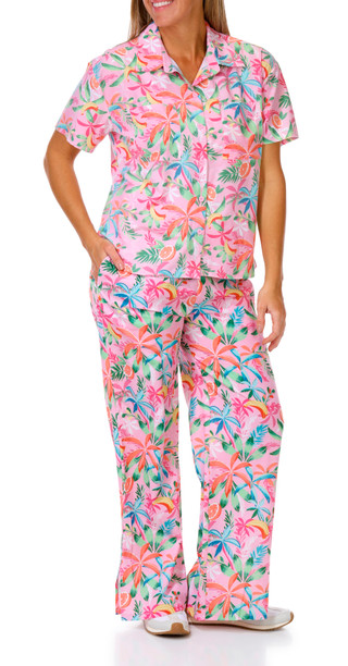 Thumbnail 3: REEL LEGENDS Reel Legends Womens Short Sleeve Print Button Down Top 