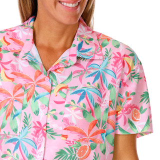 Thumbnail 4: REEL LEGENDS Reel Legends Womens Short Sleeve Print Button Down Top 