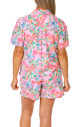 Thumbnail 6: REEL LEGENDS Reel Legends Womens Short Sleeve Print Button Down Top 