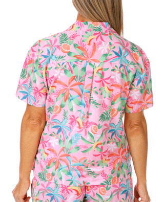 Thumbnail 7: REEL LEGENDS Reel Legends Womens Short Sleeve Print Button Down Top 