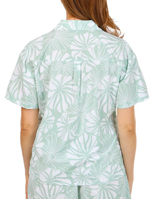 Thumbnail 3: REEL LEGENDS Reel Legends Womens Short Sleeve Print Button Down Top 