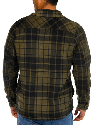 Thumbnail 2: HI TEC Hi Tec Mens Plaid Fleece Sherpa Lined Shirt Jacket 
