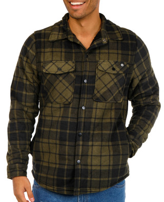 Thumbnail 1: HI TEC Hi Tec Mens Plaid Fleece Sherpa Lined Shirt Jacket 