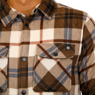 Thumbnail 2: HI TEC Hi Tec Mens Plaid Print Sherpa Lined Shacket 