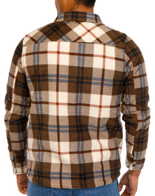 Thumbnail 3: HI TEC Hi Tec Mens Plaid Print Sherpa Lined Shacket 