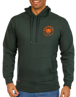 Thumbnail 9: GRUNDENS Grundens Mens Long Sleeve Fleece Screenprint DWR Hoodie 