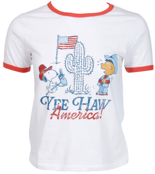 Thumbnail 1: Peanuts Peanuts Juniors Yee Haw America Graphic Baby Tee 