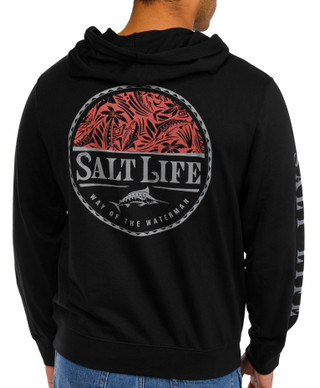 Thumbnail 1: Salt Life Salt Life Mens Long Sleeve Mahi Tribe Pullover Hoodie 