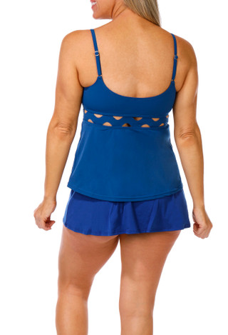 Thumbnail 2: Cece Cece Womens Solid Tankini Top 