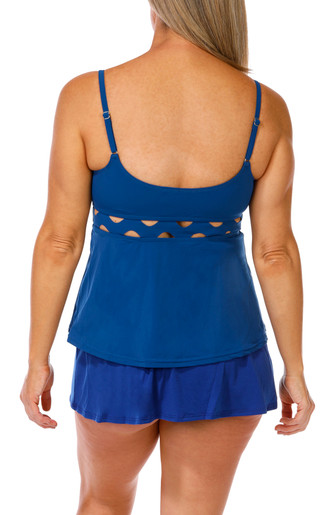 Thumbnail 3: Cece Cece Womens Solid Tankini Top 