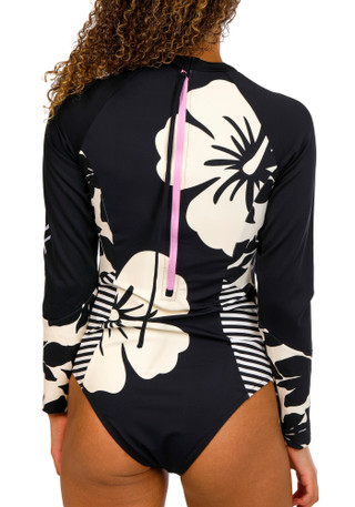 Thumbnail 2: ROXY Roxy Juniors Hang Loose One Piece Moderate Rashguard 