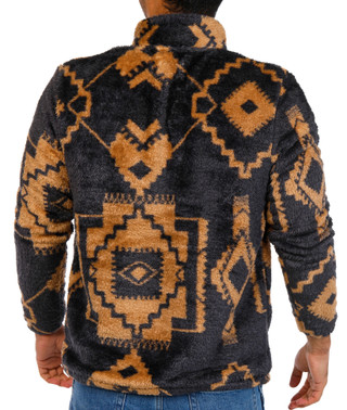 Thumbnail 3: Hooey Hooey Mens Long Sleeve Pullover Fleece Aztec Jacket 