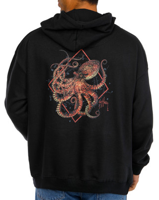 Thumbnail 1: Guy Harvey Guy Harvey Mens Long Sleeve Devilfish Pullover Hoodie 
