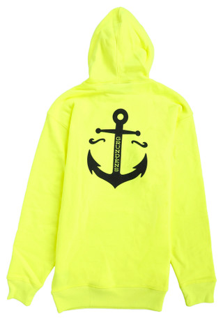 Thumbnail 1: GRUNDENS Grundens Mens Long Sleeve Fleece Screenprint DWR Hoodie 