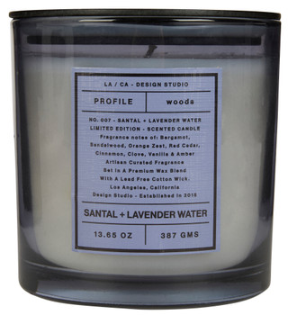 Thumbnail 2: EAST WEST East West Grey Santal & Lavender Water Candle, 13.65 oz 