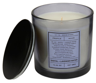 Thumbnail 1: EAST WEST East West Grey Santal & Lavender Water Candle, 13.65 oz 