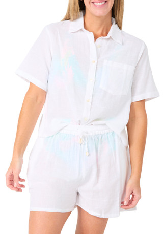 Thumbnail 3: Club Z Club Z Womens 2 Pc Swim Cover Up Shorts Set 