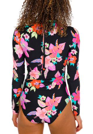 Thumbnail 3: ROXY Roxy Juniors Wanderlust Onesie Cheeky Rashguard 