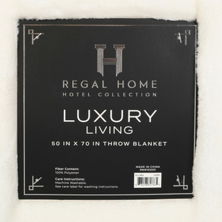 Thumbnail 3: REGAL HOME Regal Home 50x70 Ellora Cozy Plush Throw Blanket 