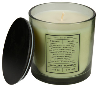 Thumbnail 1: EAST WEST East West 13.65 oz Mahogany & Oud Wood Scented Candle 