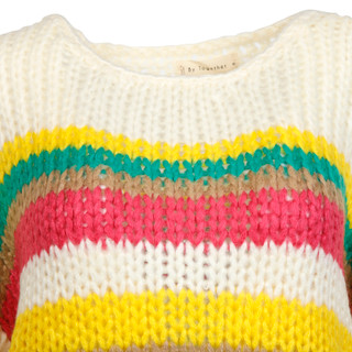 Thumbnail 2: BY TOGETHER By Together Juniors Stripe Sweater 