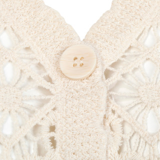 Thumbnail 3: GOOD LUCK GEM Good Luck Gem Juniors Floral Crochet Button Down Top 