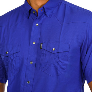 Thumbnail 6: Hooey Hooey Mens Short Sleeve Solid Pearl Snap Button Down 