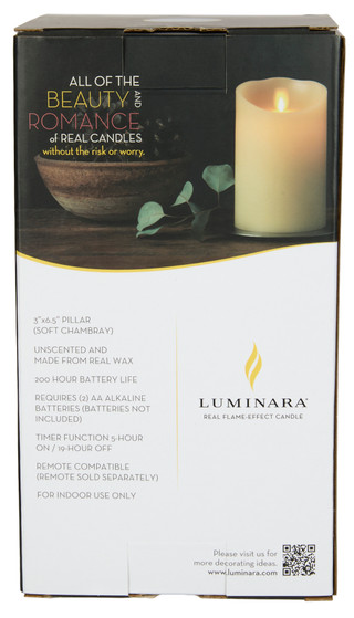 Thumbnail 3: Luminara Luminara Soft Teal Embossed Starfish Flameless Pillar Candle 