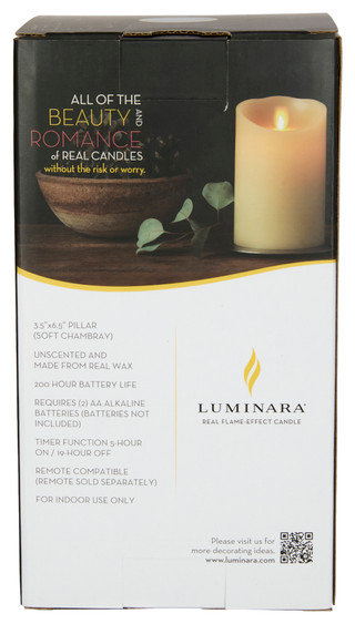 Thumbnail 2: Luminara Luminara Embedded Seashell Flameless LED Pillar Candle 