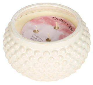 Thumbnail 1: FLORA BUNDA Flora Bunda 3-Wick Hobnail Candle  Vanilla Cloud 