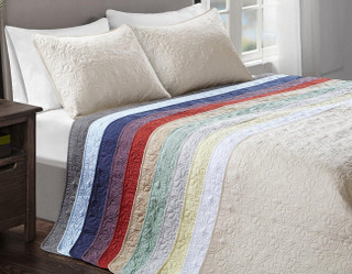 Thumbnail 20: Madison Park Madison Park Quebec Reversible Bedspread Set 