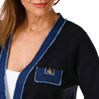 Thumbnail 3: Nanette Lepore Nanette Lepore Womens Denim Pocket Open Shacket 