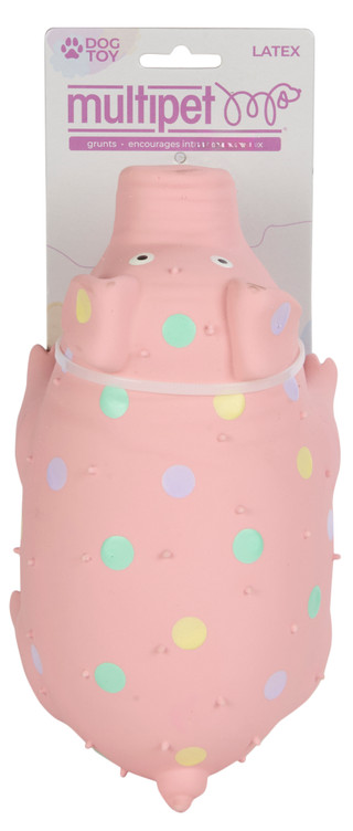 Thumbnail 1: Multipet Multipet 8 in Globlet Pig Grunter Dog Toy 