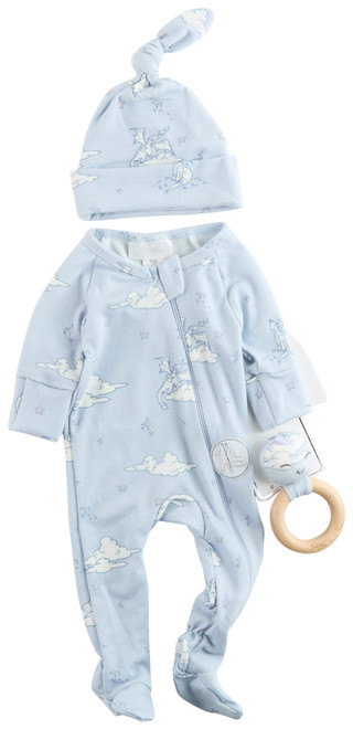 Thumbnail 1: Toby NYC Toby NYC Baby Boys 3 Pc Nighttime Dragon Sleeper Set 