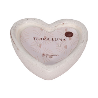 Thumbnail 2: Sagebrook Home Sagebrook Home Terracotta Heart Candle  Sandalwood 