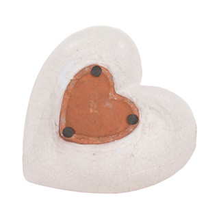 Thumbnail 8: Sagebrook Home Sagebrook Home Terracotta Heart Candle  Sandalwood 