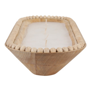 Thumbnail 5: Sagebrook Home Sagebrook Home Vanilla Oval Wooden Dough Bowl Candle 