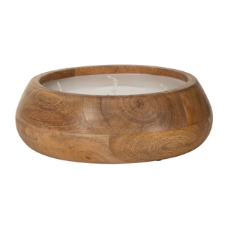 Thumbnail 1: Sagebrook Home Sagebrook Home Vanilla Acacia Wood Bowl Candle 