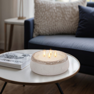 Thumbnail 5: Sagebrook Home Sagebrook Home Terra Luna Wood Sage & Sea Salt Candle 