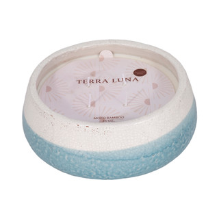 Thumbnail 6: Sagebrook Home Sagebrook Home Terra Luna Moco Bamboo Ceramic Candle 