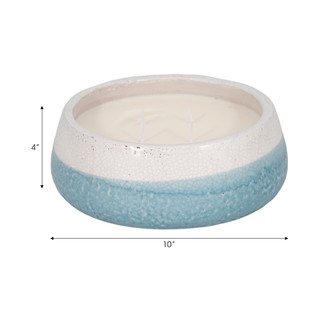 Thumbnail 8: Sagebrook Home Sagebrook Home Terra Luna Moco Bamboo Ceramic Candle 